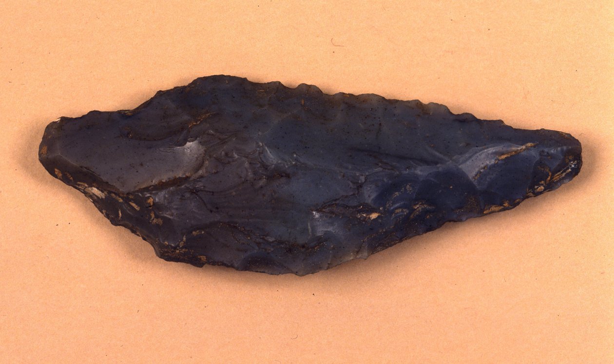 Ponta de seta de pedra descoberta em Isolino di Varese (Itália). de Prehistoric Prehistoric