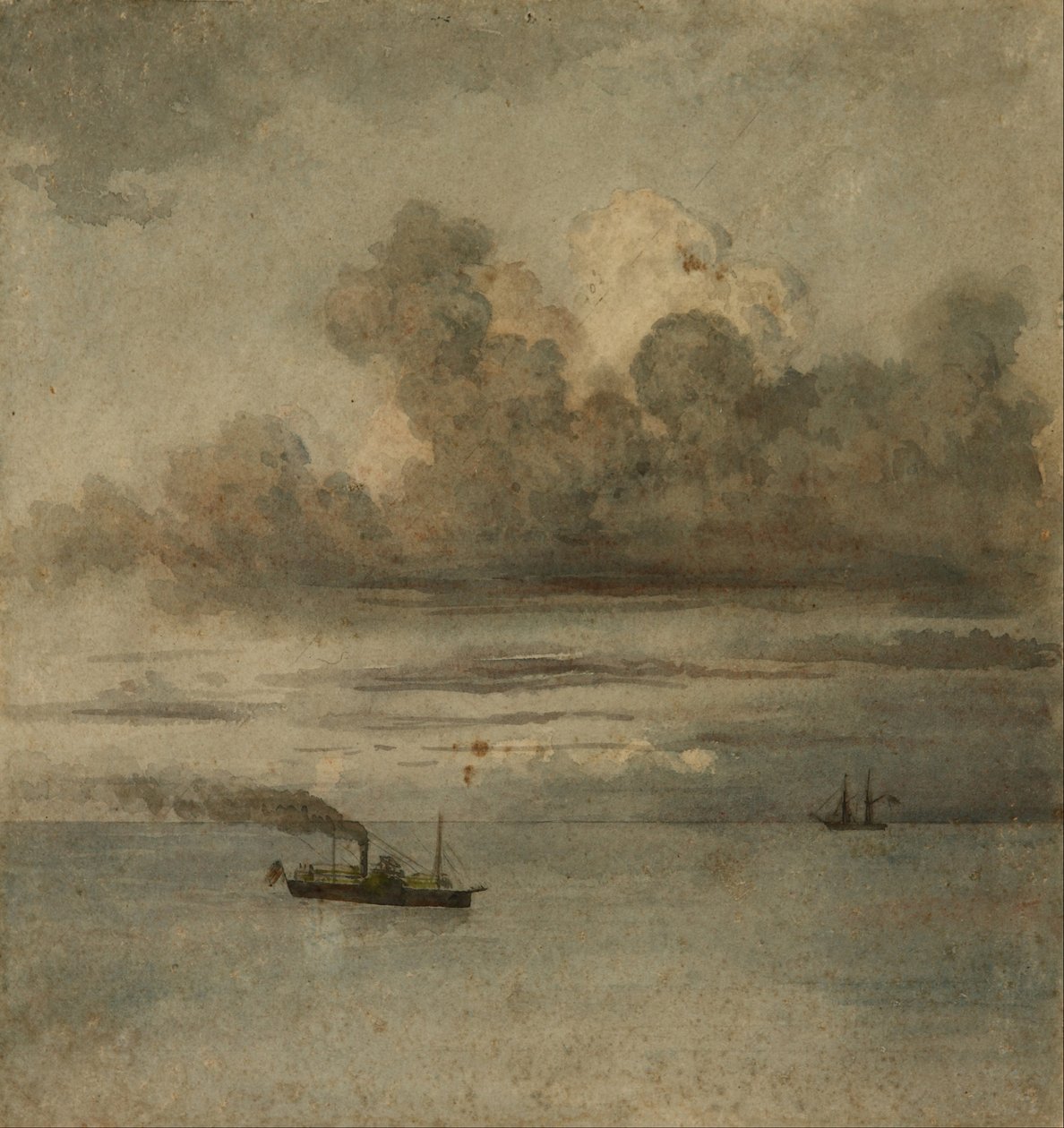 Paisagem com barcos de Prilidiano Pueyrredon