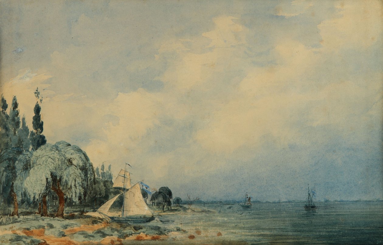 Paisagem da costa (San Isidro) de Prilidiano Pueyrredon