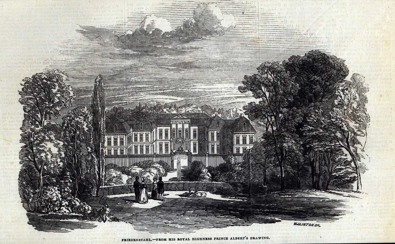 Friedenstahl, gravado por WJ Linton, de "The Illustrated London News", 30 de agosto de 1845 de Prince Albert of Saxe Coburg and Gotha
