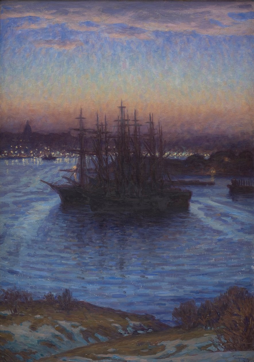 Navios no Inverno de Prince of Sweden Eugen