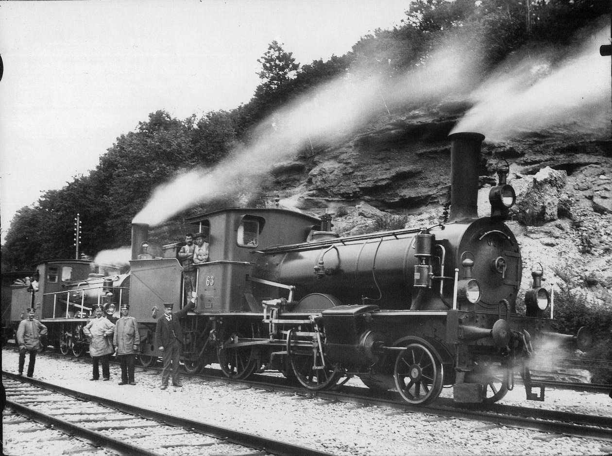 Locomotiva de rebocadores nº 63 do tipo A2T da Ferrovia do nordeste suíço de Georg Wilhelm Hecklau