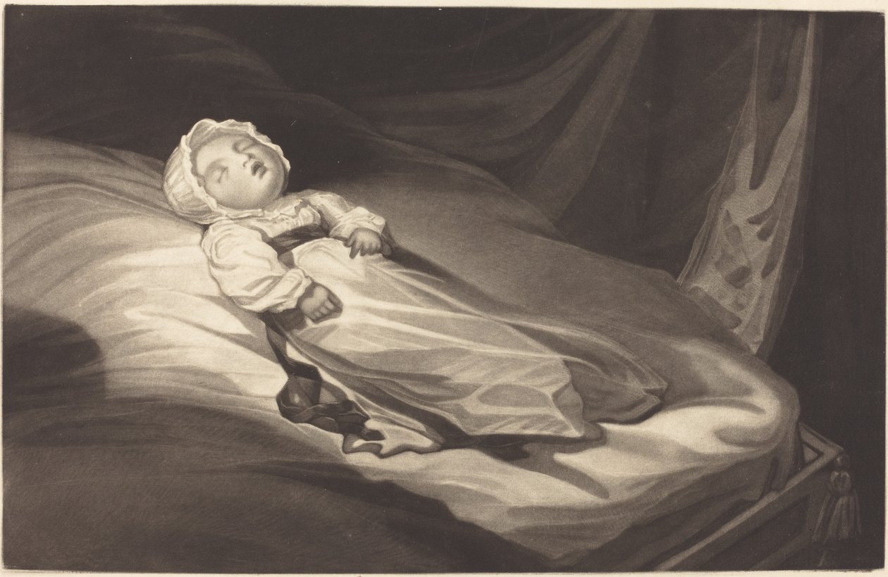 Bebê dormindo de Probably British 19th Century