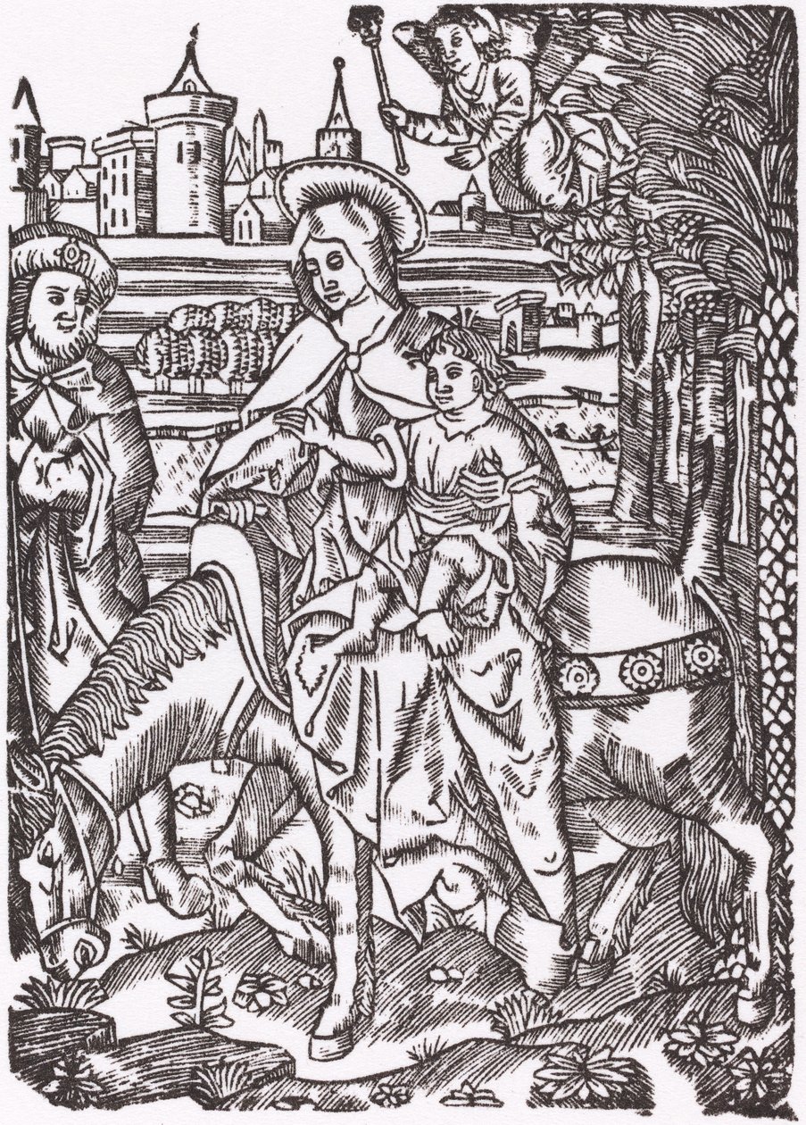 A fuga para o Egito de Probably French 16th Century
