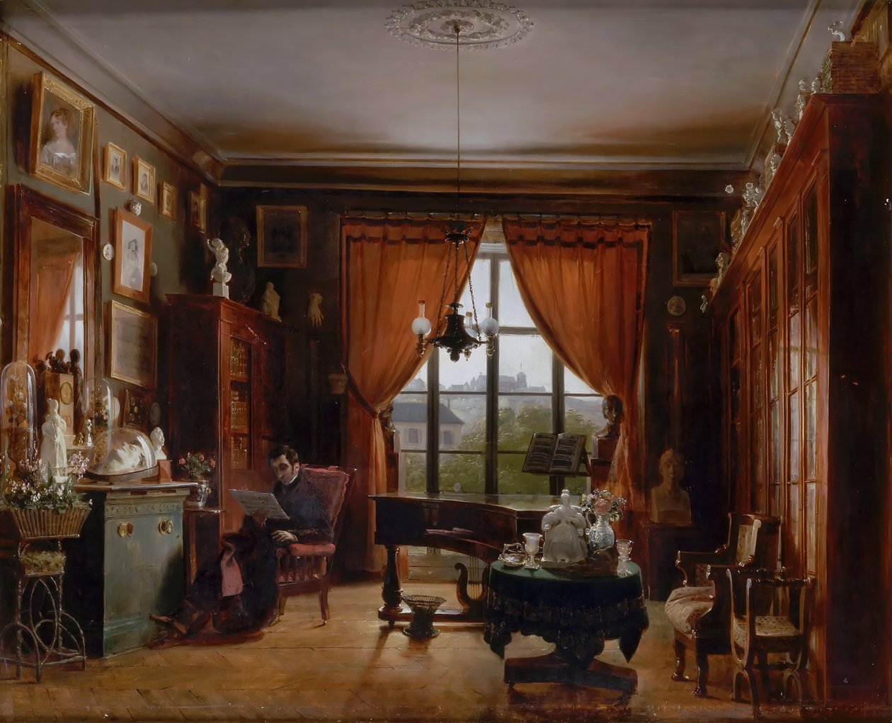 Pierre-Joseph-Guillaume Zimmermann em seu apartamento na praça d&39;Orléans, Paris de Prosper Lafaye or Lafait