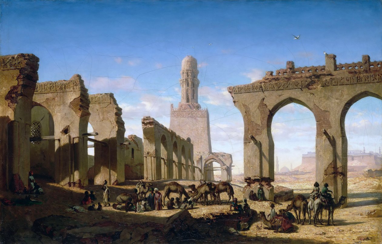 Ruínas da Mesquita Al-Hakim no Cairo de Prosper Marilhat