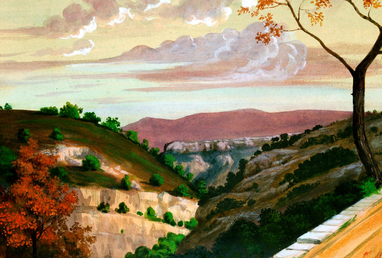 Paisagem do Mediterrâneo, c1823-1870 de Prosper Merimee