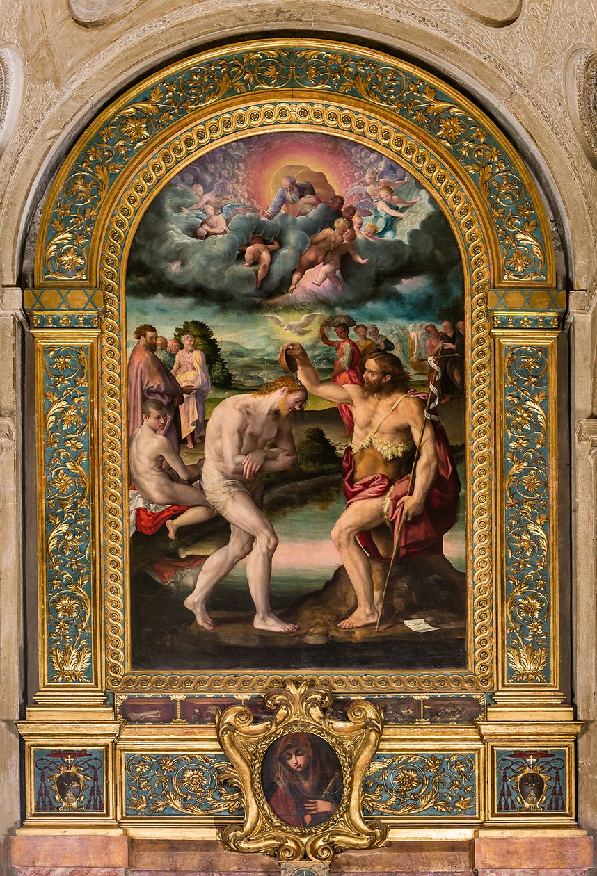O Baptismo de Cristo por João de Prospero Fontana