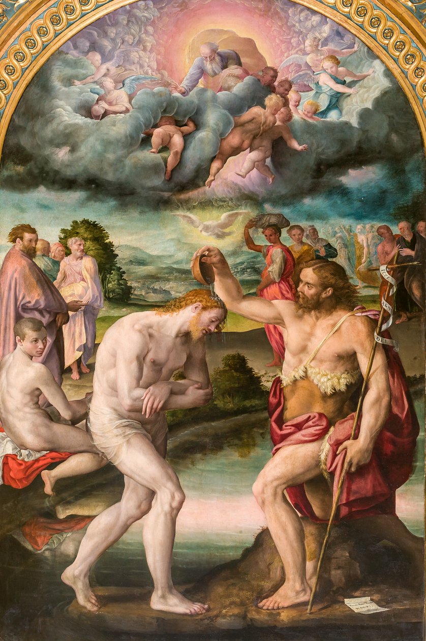 O Baptismo de Cristo por João de Prospero Fontana