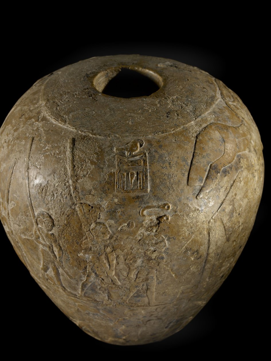 Macehead de calcário de Narmer de Protodynastic Period Egyptian