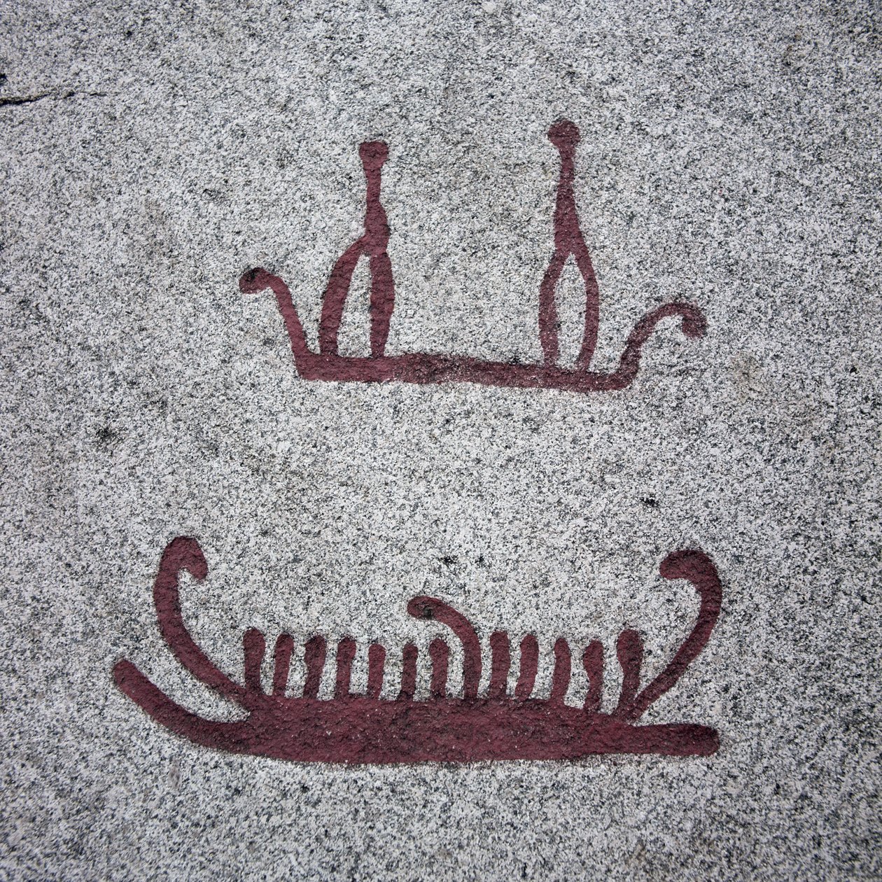 Navios e suas tripulações (escultura em pedra) de Protohistoric