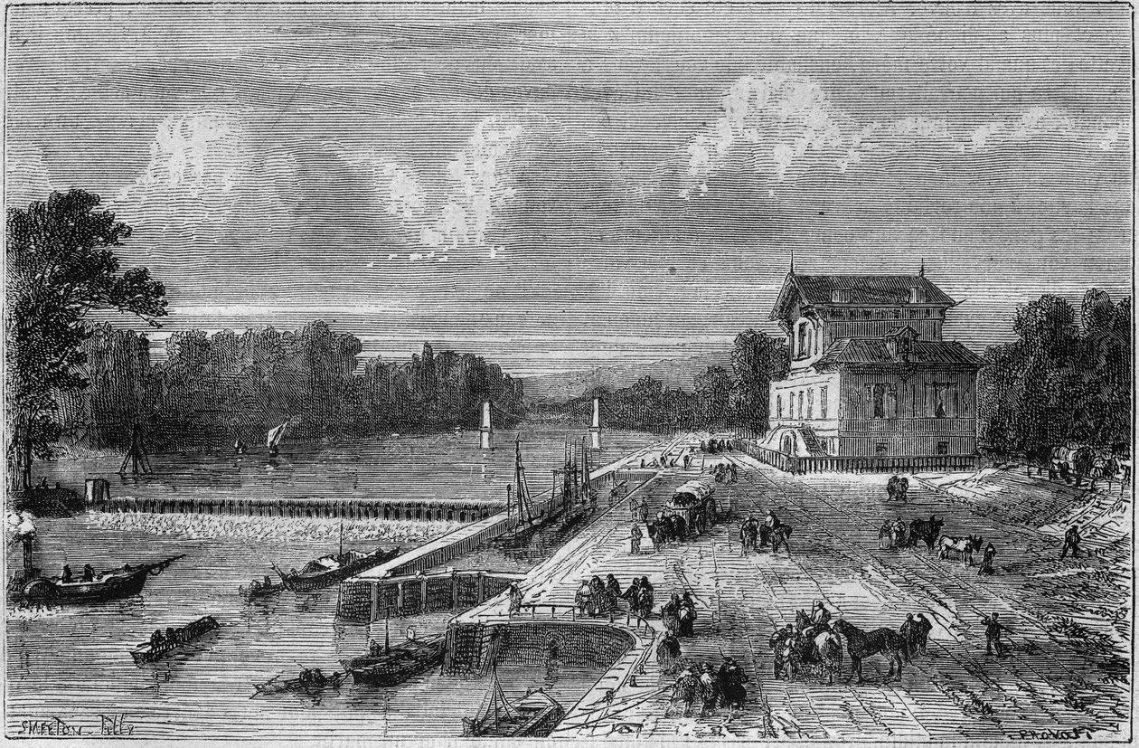 Vista da barragem do Sena em Suresnes de Provost Provost