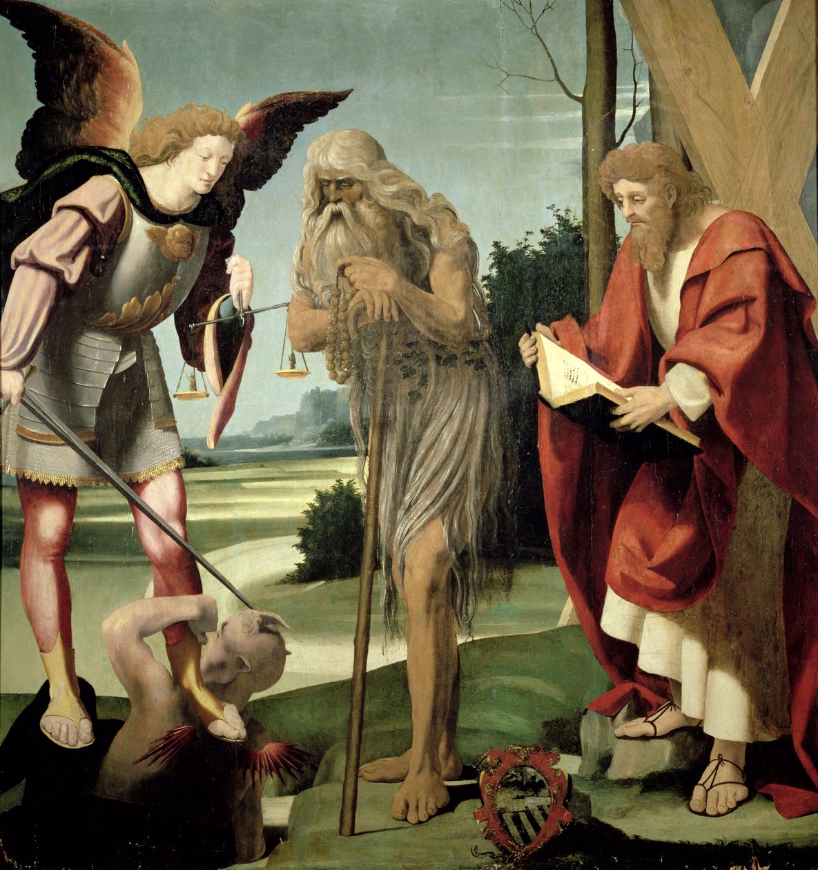 SS. Michael, Andrew e Onuphrius de Pseudo Bramantino