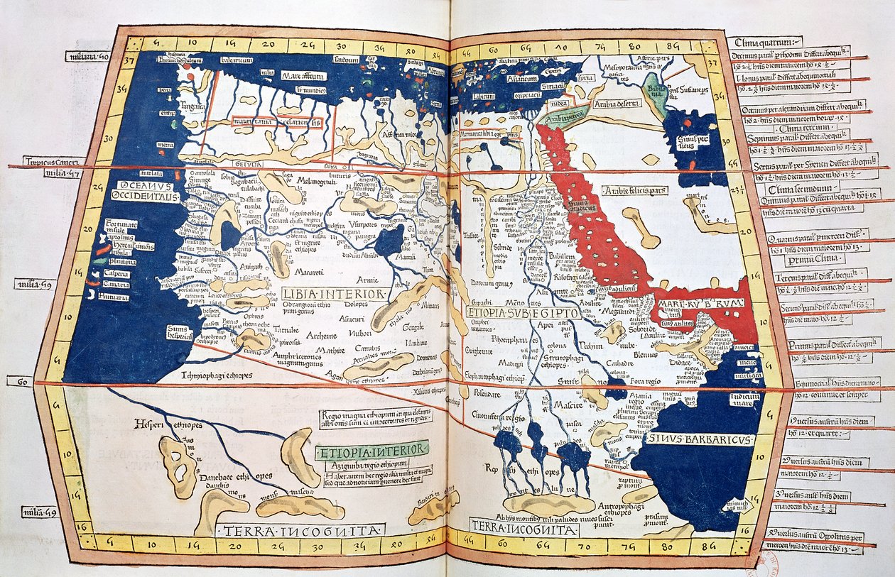 Mapa da África, placa 18 de um Atlas do mundo, 1486 de Ptolemy