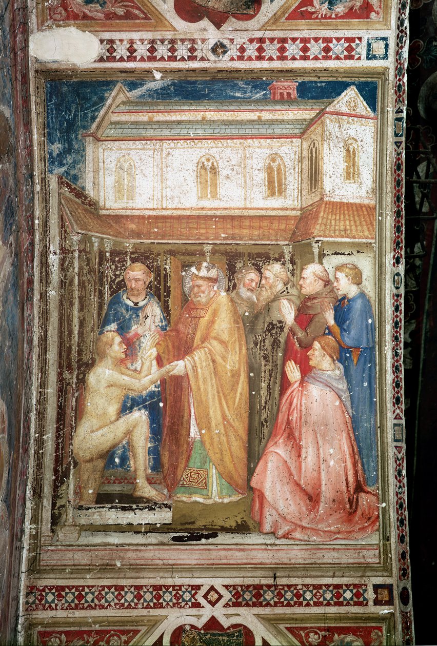 O Milagre de São Estanislau (1030-79) da Igreja Inferior, c.1340 de Puccio and Stefano Capanna