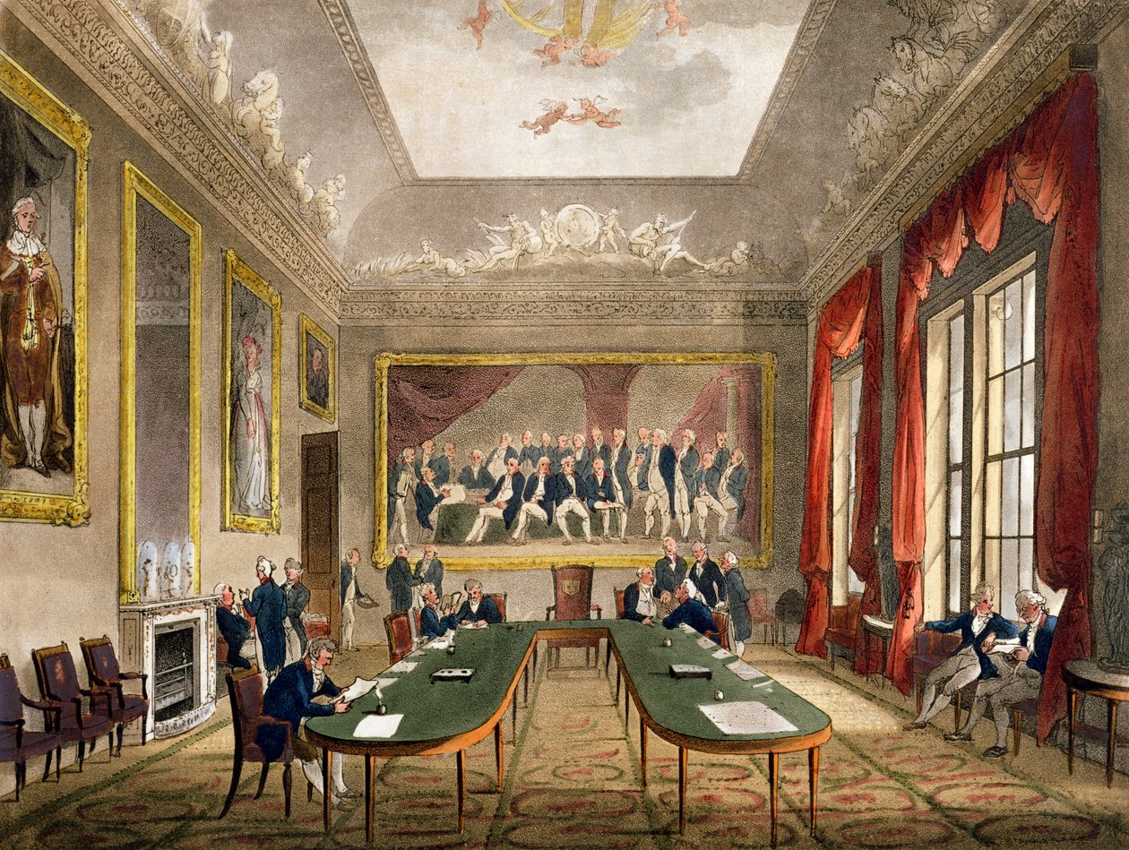 Casa da Trindade do Microcosmo de Londres de Ackermann de Pugin and Rowlandson
