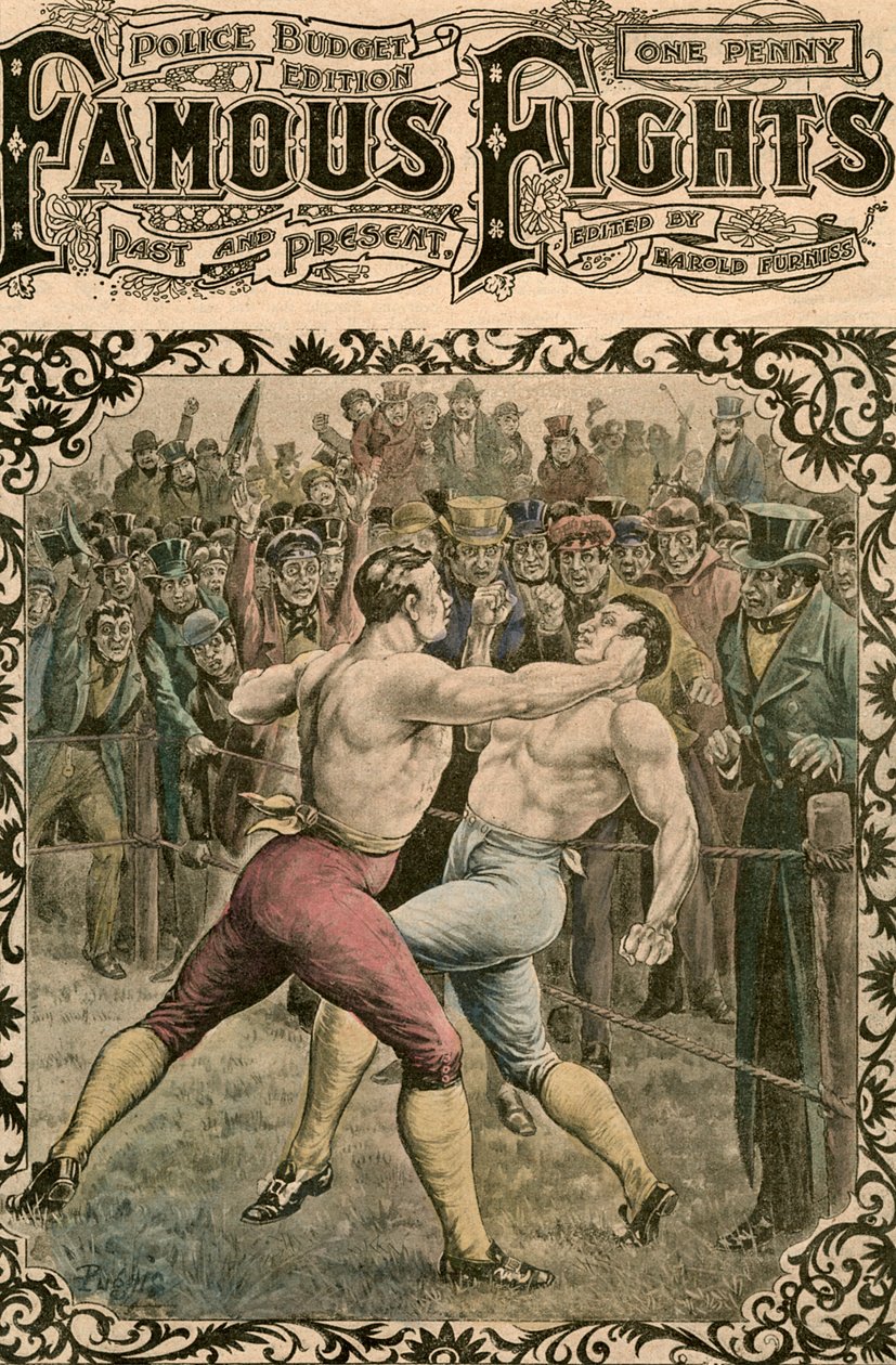 Luta entre Dick Curtis e Jack Perkins, 1828 final do século XIX ou início do século XX. de Pugnis