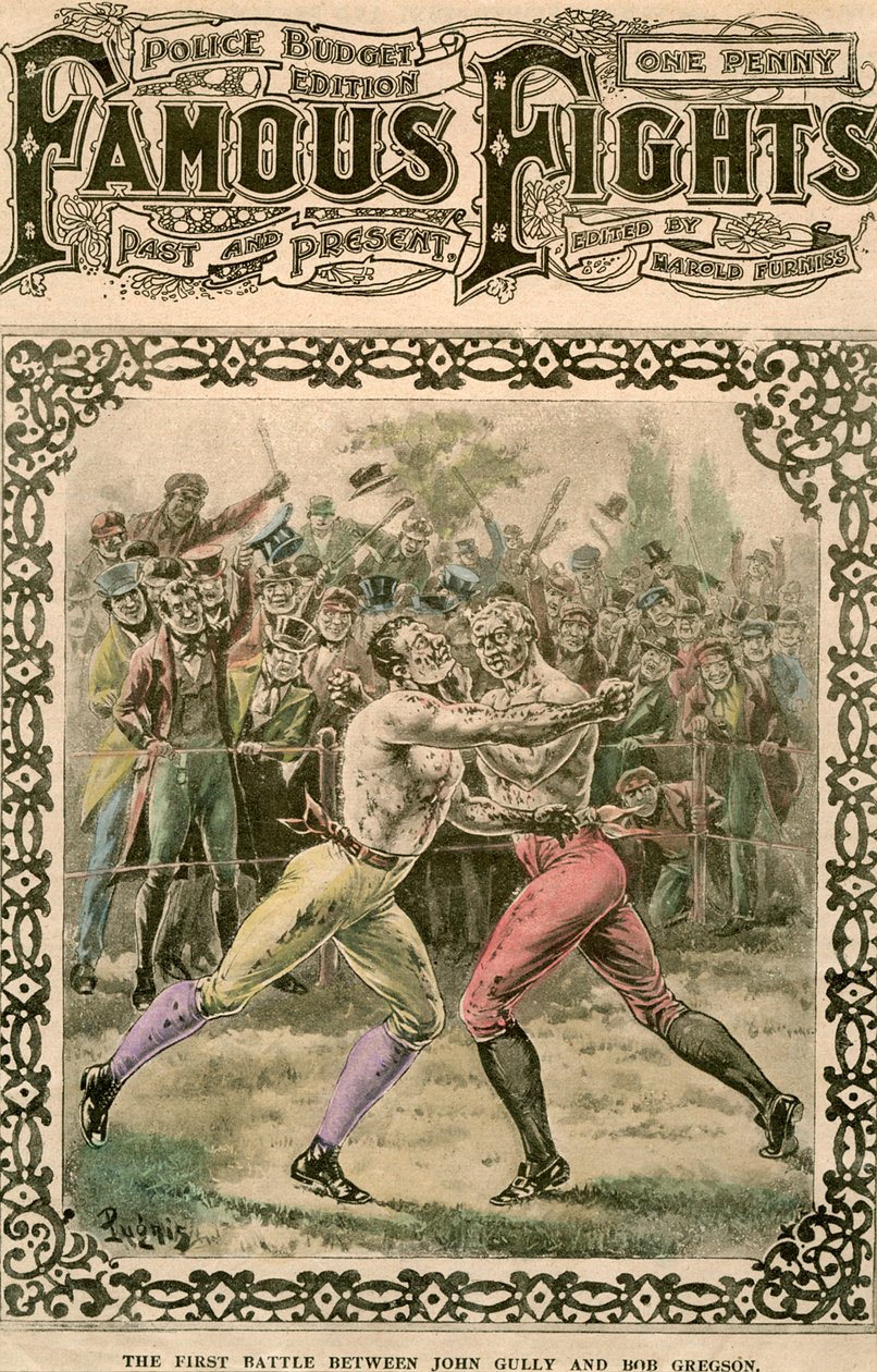 A primeira batalha entre John Gully e Bob Gregson, 1807 final do século XIX ou início do século XX. de Pugnis