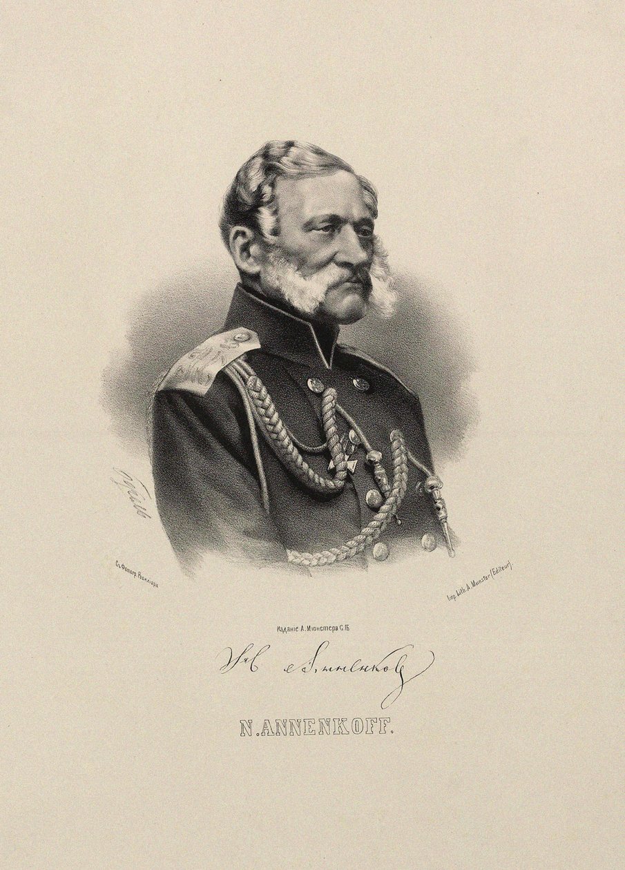 Retrato do General Nikolai Nikolayevich Annenkov 1799-1865. de Pyotr Fyodorovich Borel