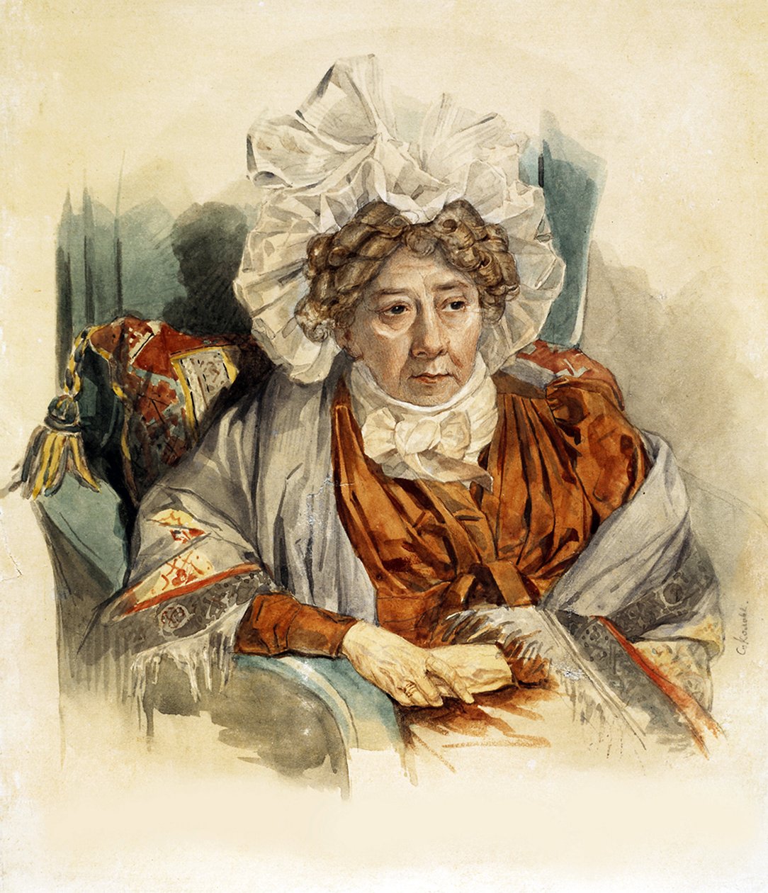 Retrato de Natalia Kirillovna Zagryazhskaya (nee comtesse Razumovskaya) de Pyotr Fyodorovich Sokolov