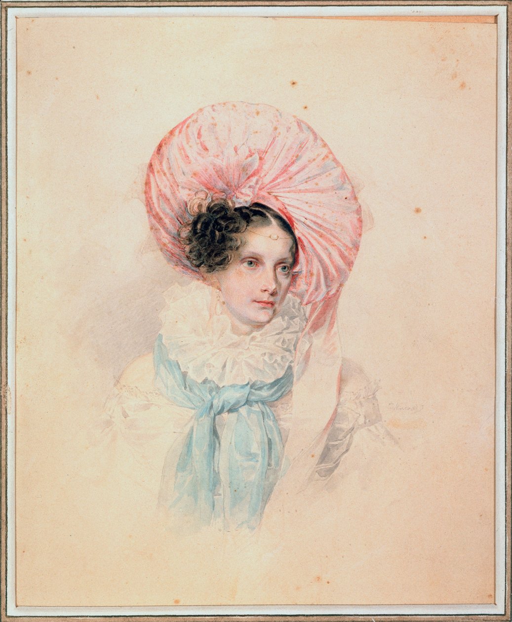 Retrato da Imperatriz Alexandra Feodorovna (Fiodorovna) (Charlotte da Prússia de Pyotr Fyodorovich Sokolov