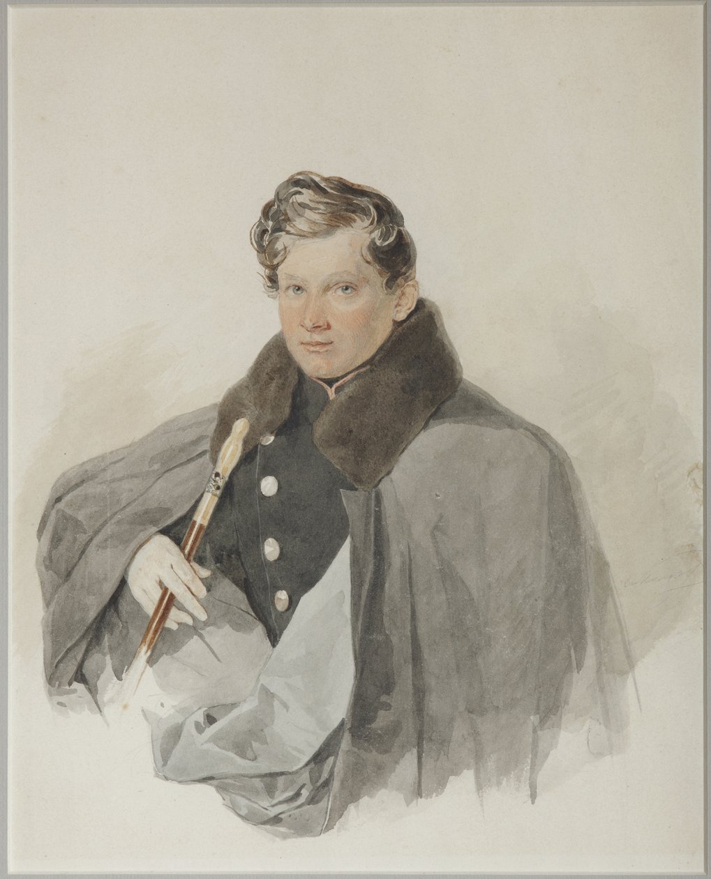 Retrato do conde Sergey Vasilyevich Trubetskoy 1815-1859, 1835 de Pyotr Fyodorovich Sokolov