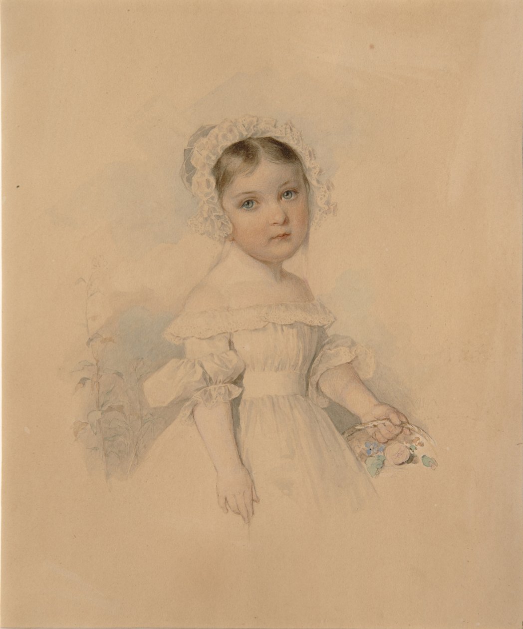 Retrato da condessa Alexandra Alexandrovna Golitsyna 1823-1910, meados da década de 1820 de Pyotr Fyodorovich Sokolov