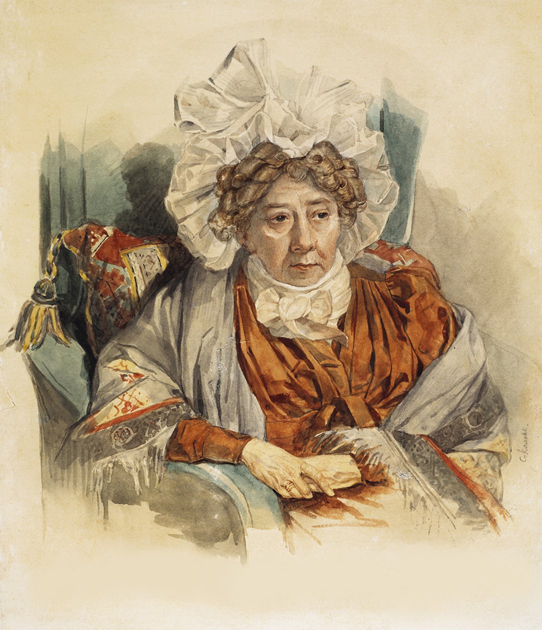 Retrato de Natalia Kirillovna Zagryazyskaya née Razumovskaya 1747-1837, 1821 de Pyotr Fyodorovich Sokolov