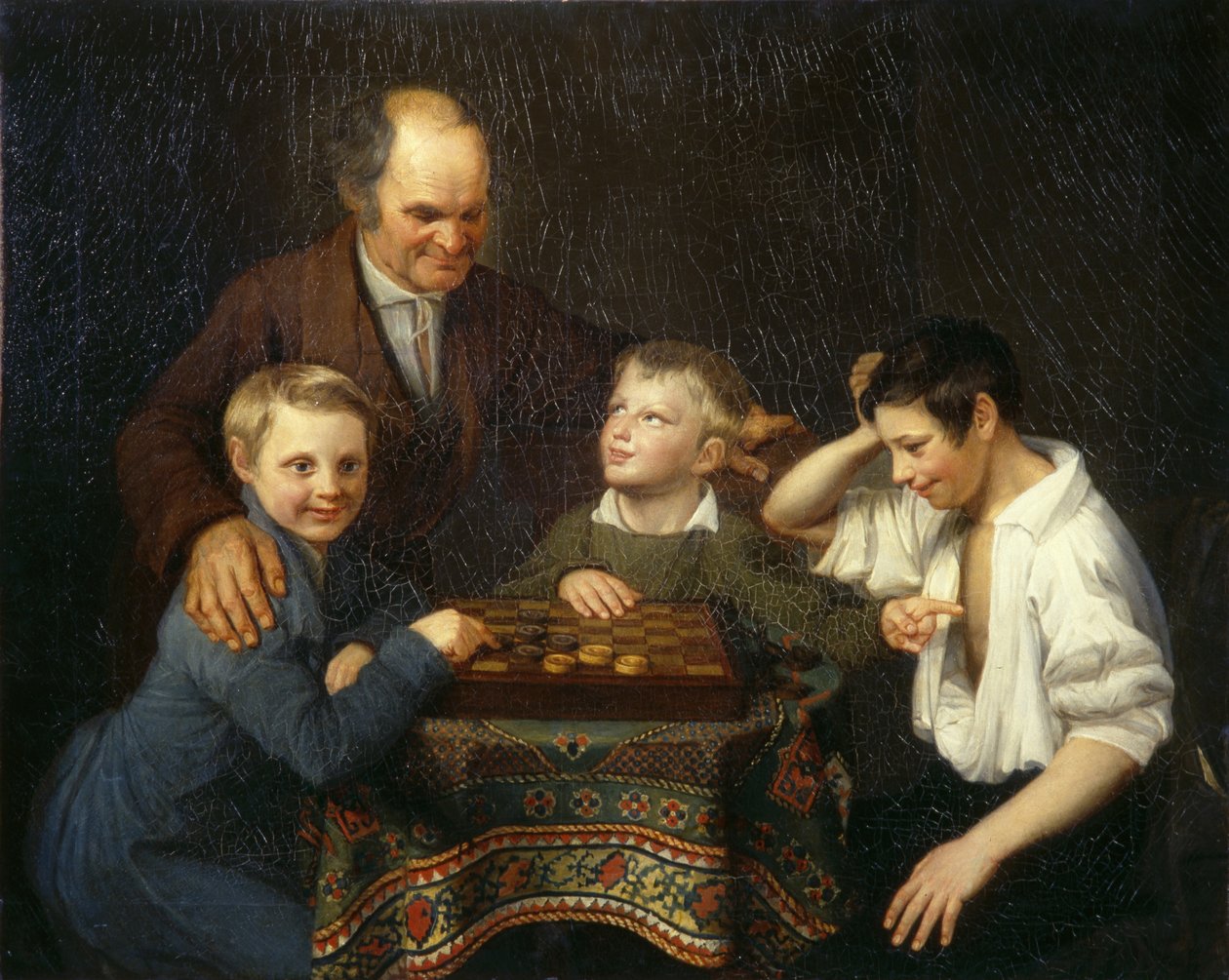O jogo de damas, 1824 de Pyotr Ivanovich Pnin