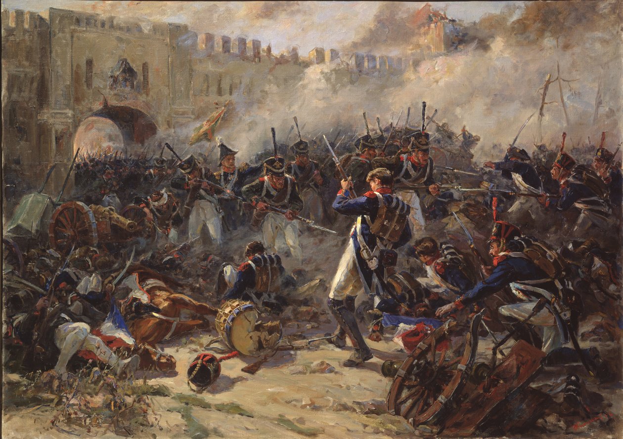 A batalha de Smolensk em agosto de 1812, 1956 de Pyotr Ivanovich Zhigimont