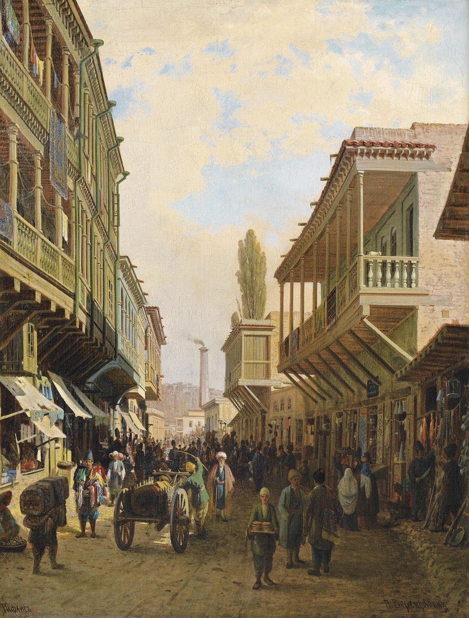 Uma rua em Tiflis de Pjotr ​​​​Petrowitsch Wereschtschagin