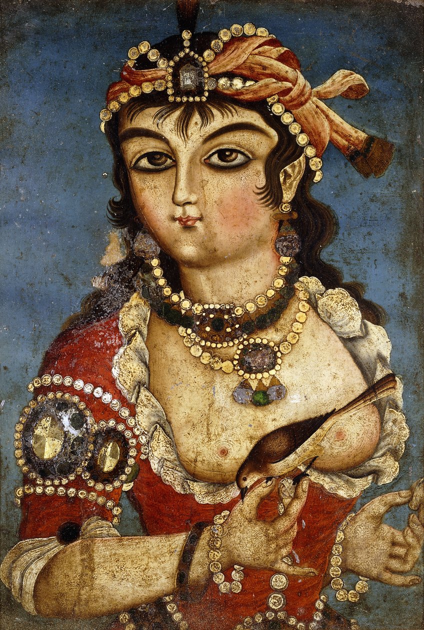 Uma cortesã, c. 1830 de Qajar School