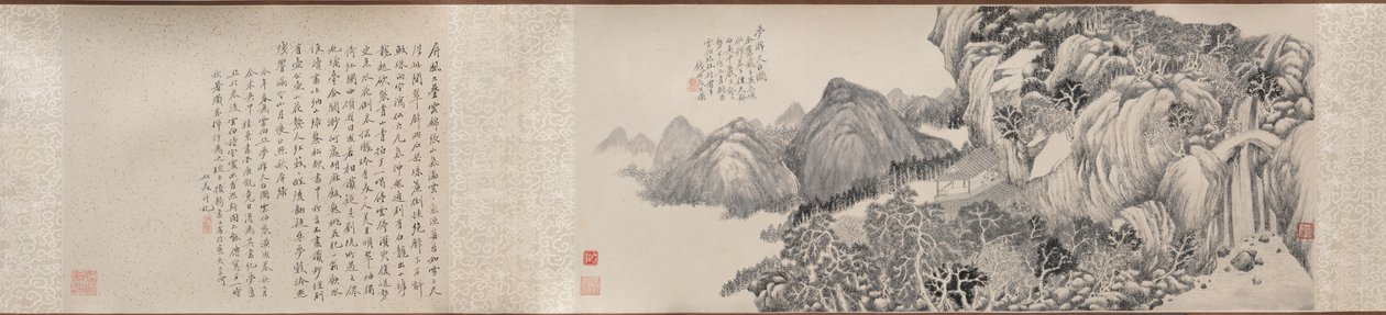Viagem dos sonhos ao Monte Tiantai de Qian Du