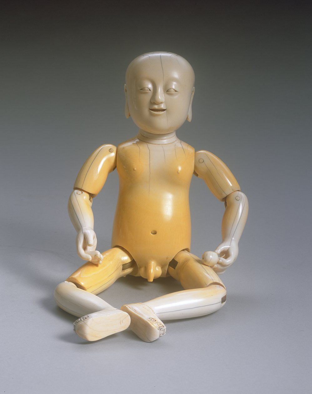Figura Articulada de um Menino, período Kangxi (1662-1722) (ver também 272188) de Qing Dynasty Chinese School