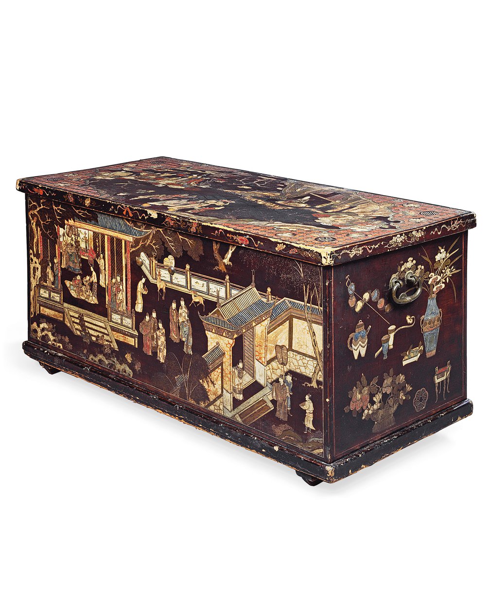 Grande peito coromandel, período Kangxi de Qing Dynasty Chinese School