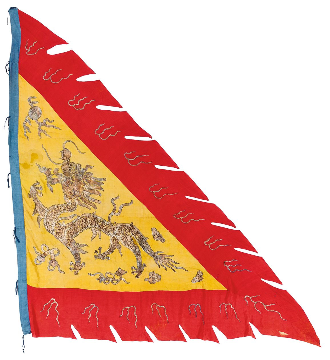 Um de um par de banners, c.1900 (seda) de Qing Dynasty Chinese School