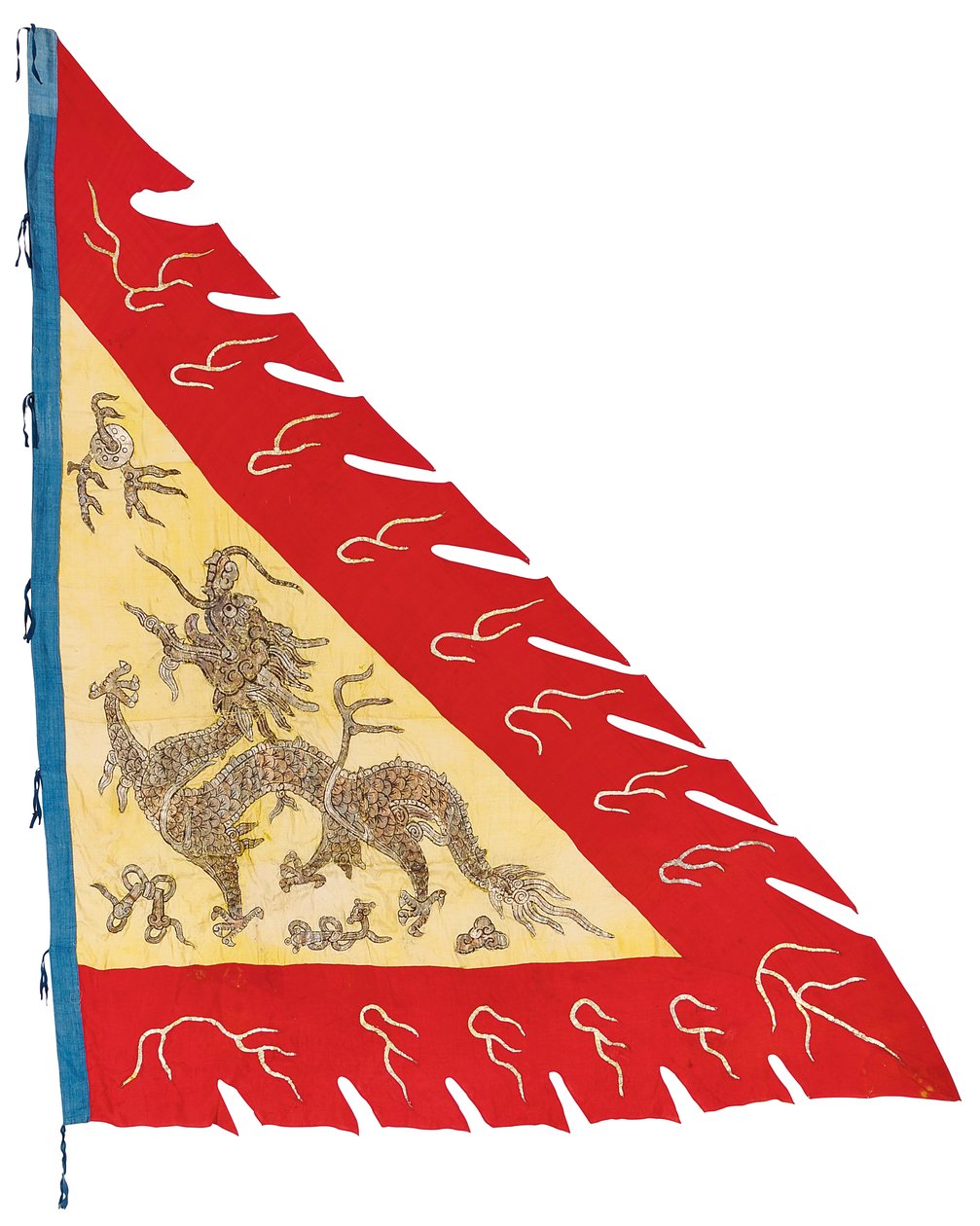 Um de um par de banners, c.1900 (seda) de Qing Dynasty Chinese School