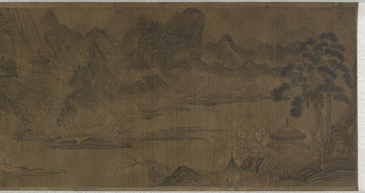 Primavera de flor de pessegueiro de Qing Dynasty Chinese School