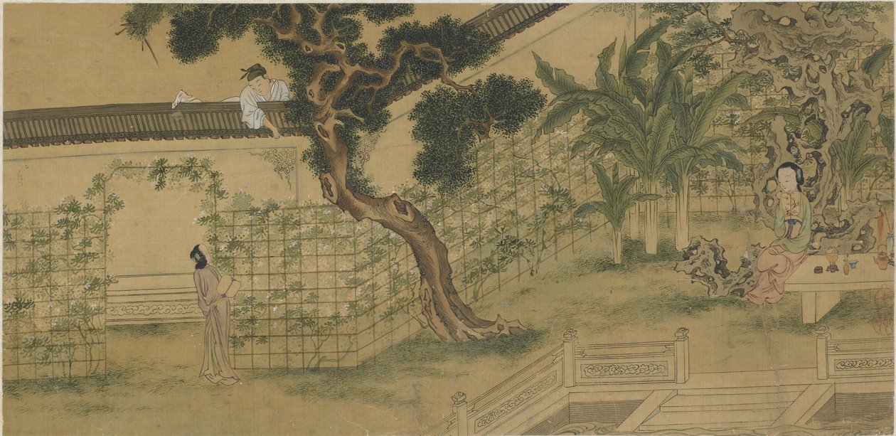 Cenas da história da ala ocidental, do século XVIII ao XIX de Qing Dynasty Chinese School