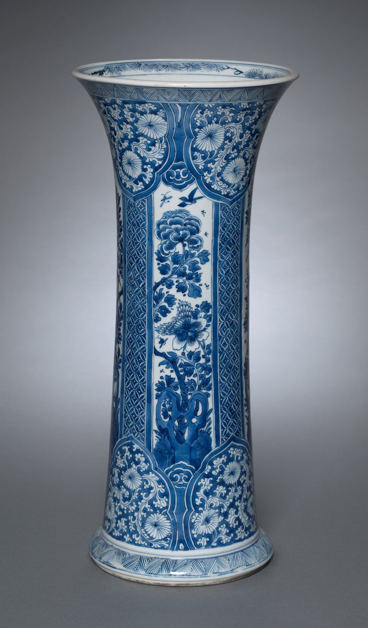 Vaso com Tampa de Qing Dynasty Chinese School