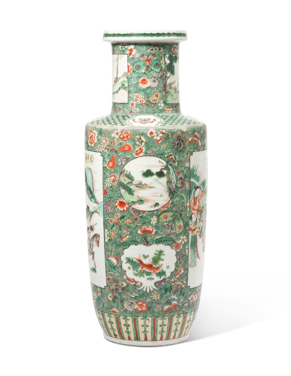 Vaso da famille verte &39;Romance of the Three Kingdoms&39; Roll (cerâmica) de Qing Dynasty   Kangxi Period Chinese School