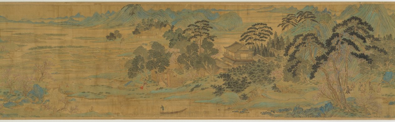 A primavera em flor de pessegueiro de Qiu Ying