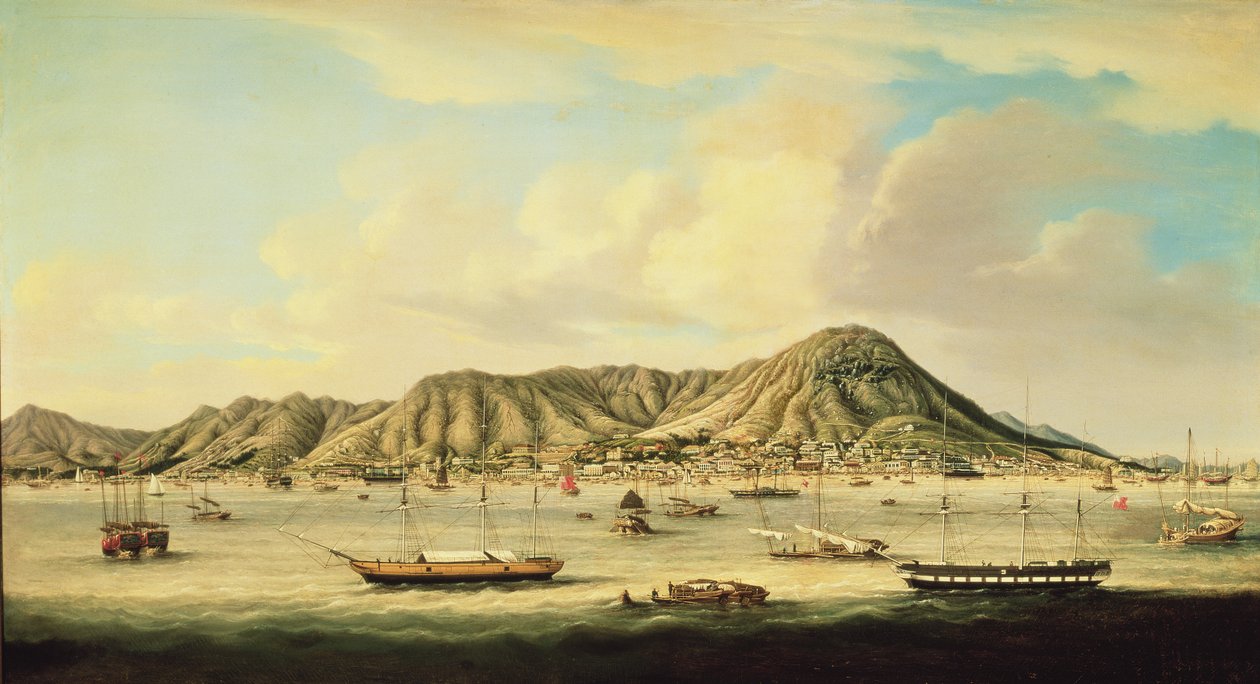 Hong Kong (óleo sobre tela) de Qua You