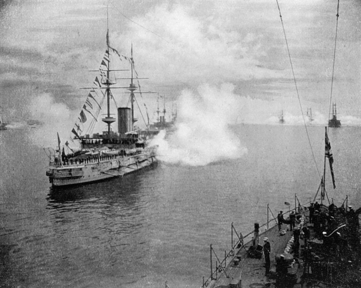 Saudação da frota doméstica, 1907 1908. de Queen Alexandra