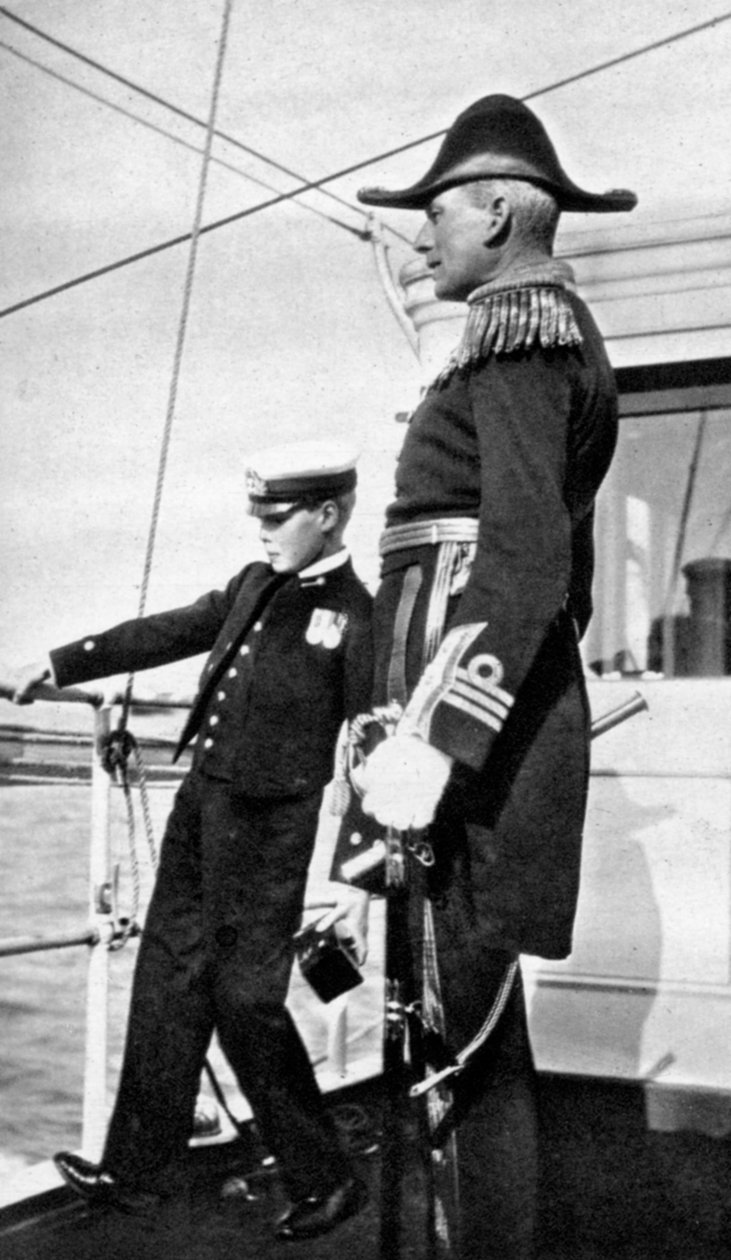 Príncipe Edward 1894-1972, o futuro rei Edward VIII, com Sir Charles Cust, 1908. de Queen Alexandra