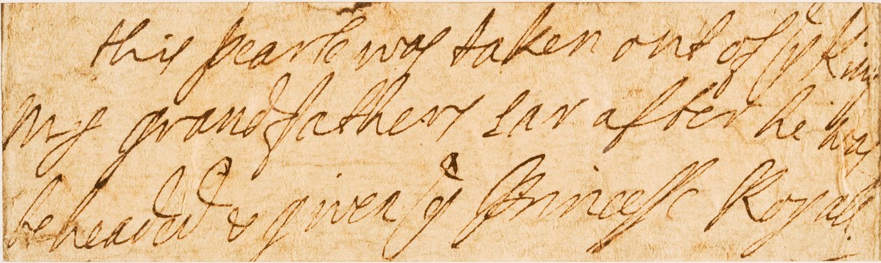 Nota manuscrita (tinta sobre papel) de Queen Mary II of England