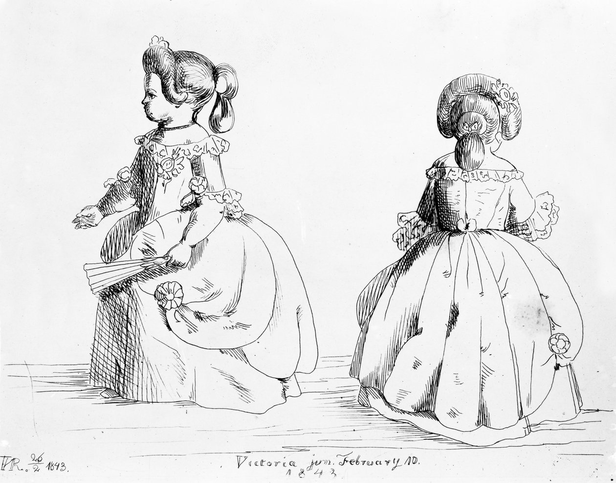 Victoria, a princesa real, 1843 (litho) de Queen Victoria