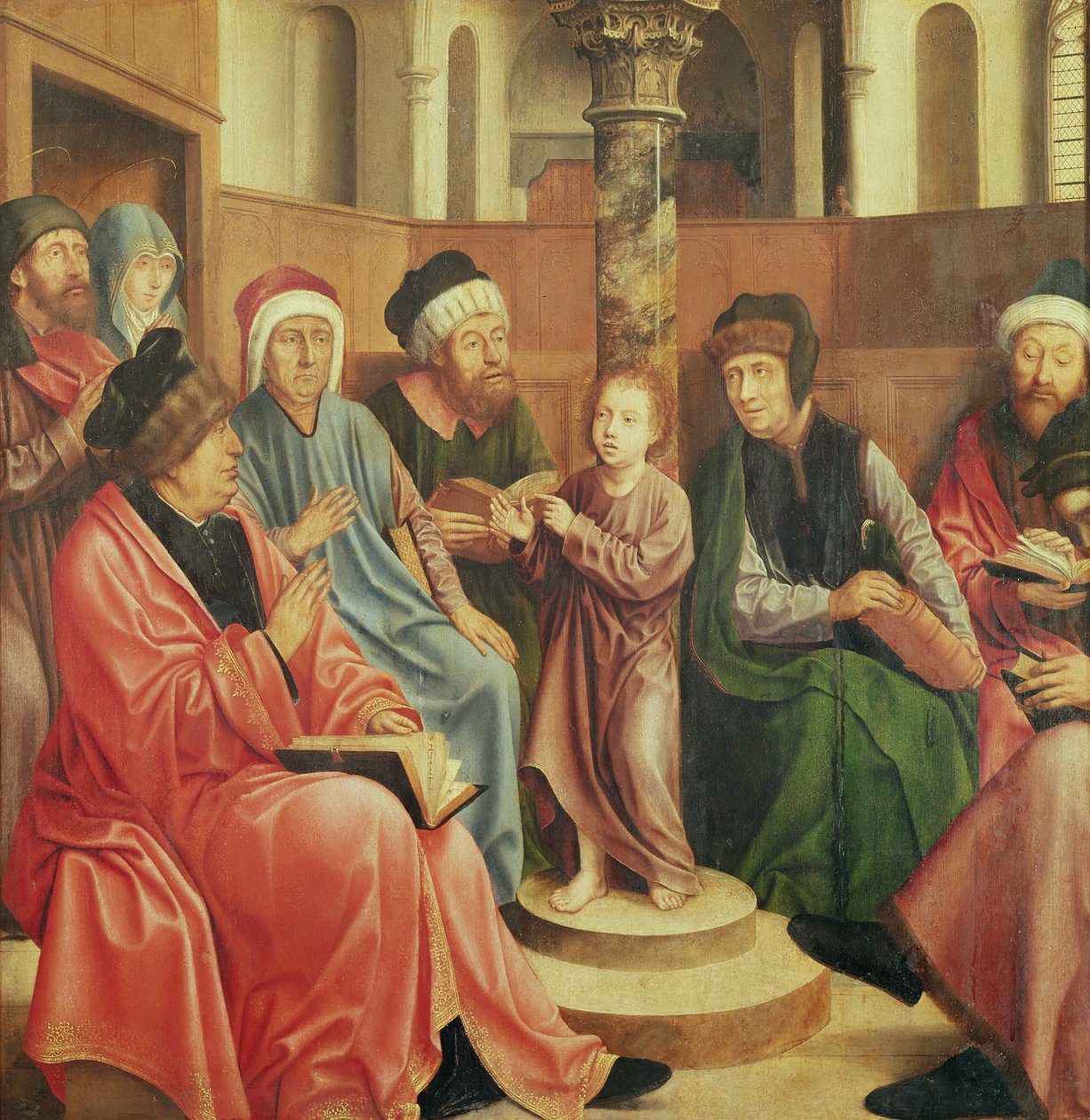 Cristo entre os doutores de Quentin Massys or Metsys