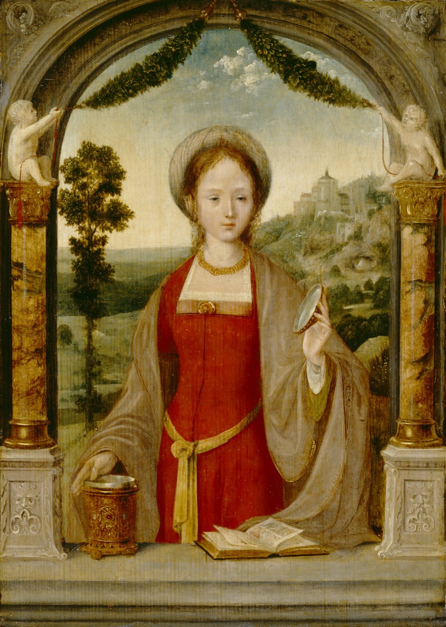 Maria Madalena (óleo sobre painel de carvalho) de Quentin Massys or Metsys