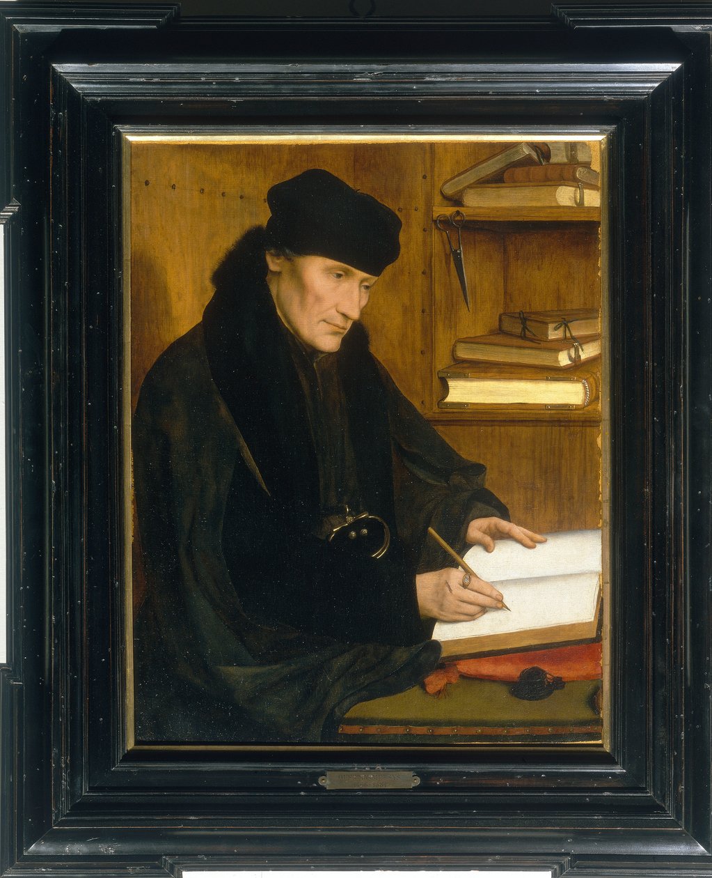 Retrato, de, Erasmus, de, rotterdam de Quentin Massys or Metsys